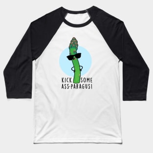 Kick Some Ass-paragus Cute Veggie Asparagus Pun Baseball T-Shirt